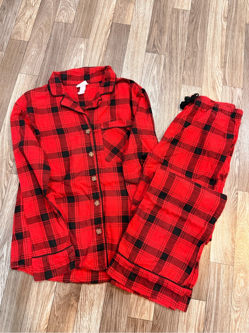 Target Red and Black Plaid Women’s Flannel Pajama Set